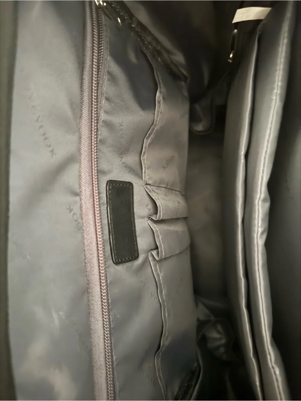 Lovevook Denim Blue Laptop Backpack For Work School or Travel with Gold Accents